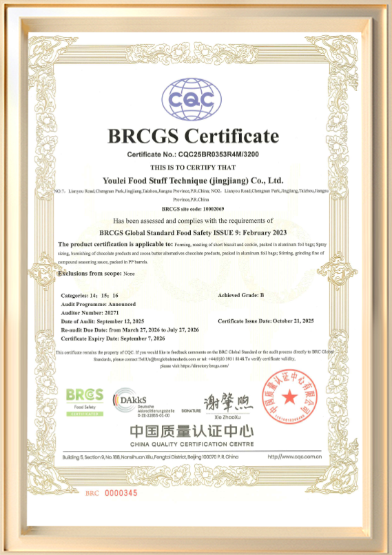 BRCGS-Zertifikat